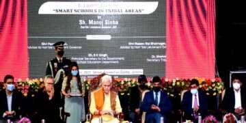 J&K LG Manoj Sinha launching the project for transforming 200 schools into Smart Schools