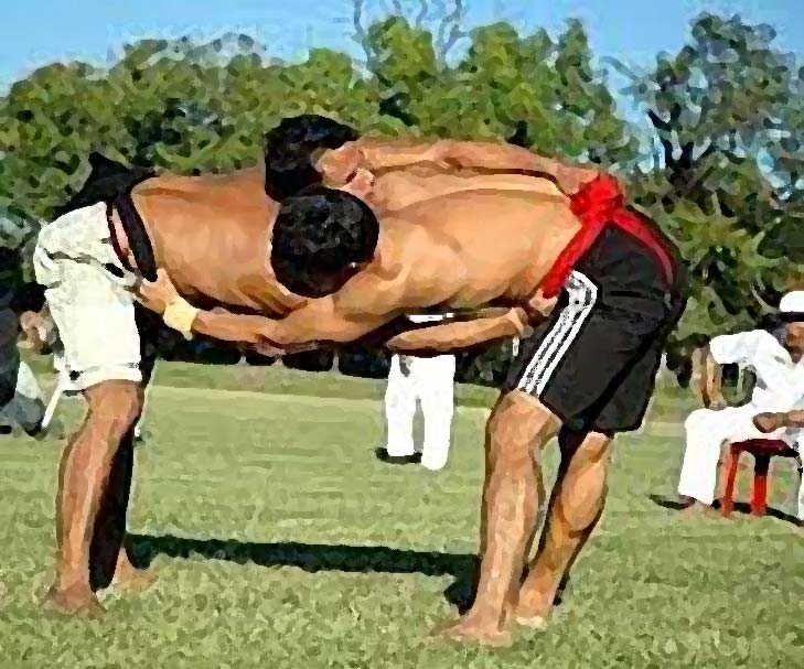 Ancient tribal game Inbuan Wrestling is a native form of wrestling of the people of Mizoram