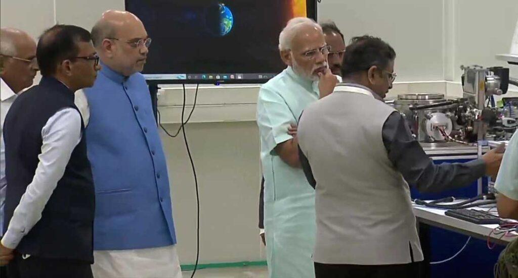 Prime-Minister-Narendra-Modi-inspects-the-headquarters-of-the-Indian-National-Space-Promotion-and-Authorisation-Centre-(IN-SPACe)-in-Ahmedabad