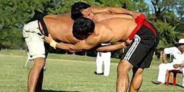 Ancient tribal game Inbuan Wrestling is a native form of wrestling of the people of Mizoram
