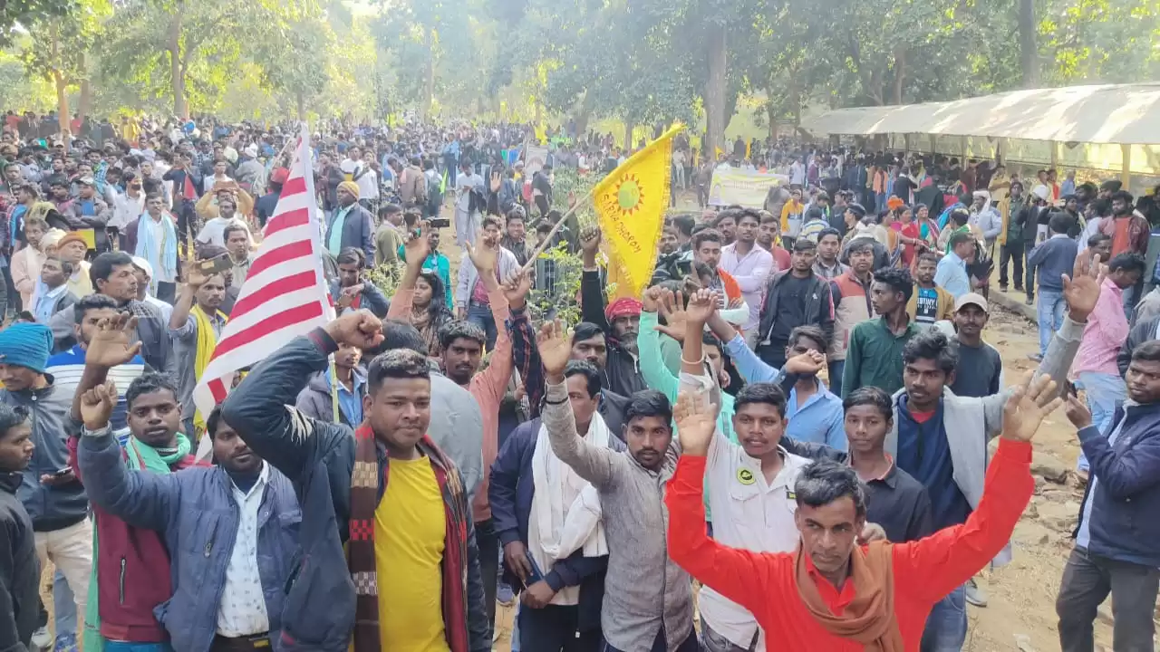 Tribals Protest In Giridih