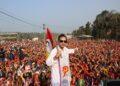 Former Royal And Tipra Motha Chief Pradyot Debbarman At A Rally