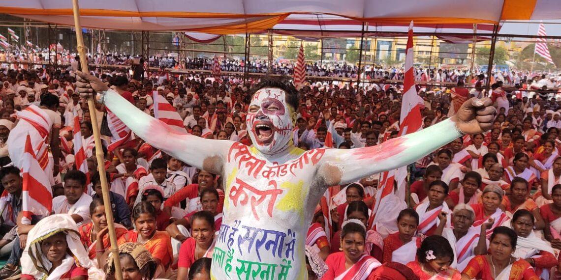 Tribals In Full Attendance At The Rally For Sarna Religion Code In Ranchi