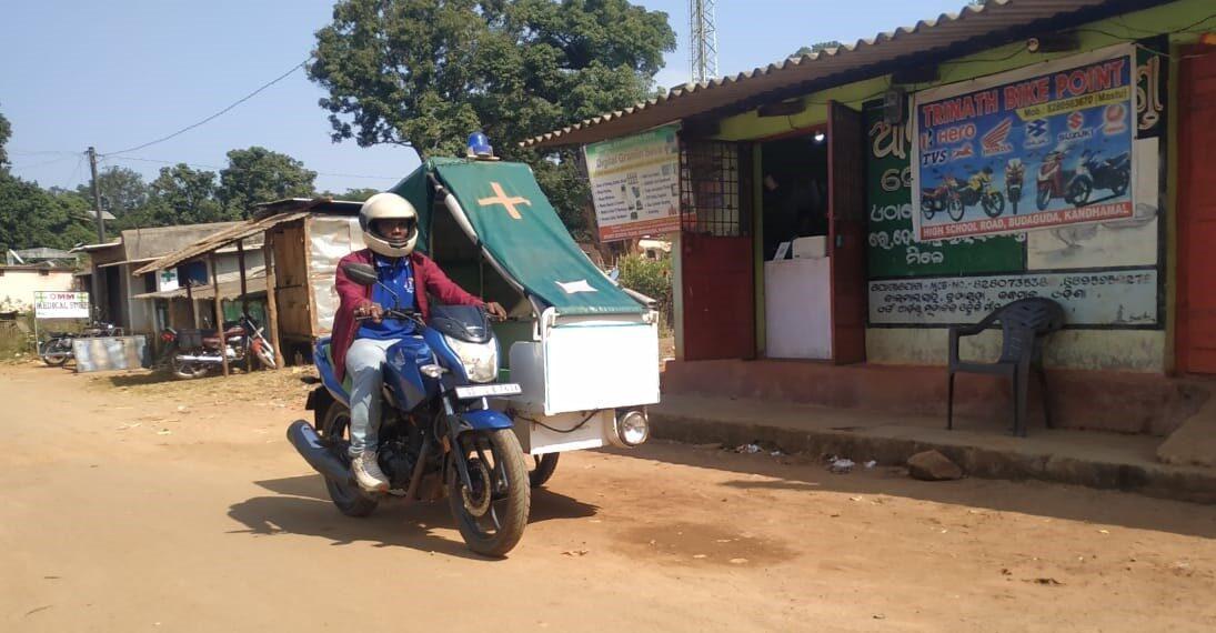 A Bike Ambulance On Duty