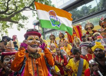 Congress Workers Celebrate Win In Karnataka Polls
