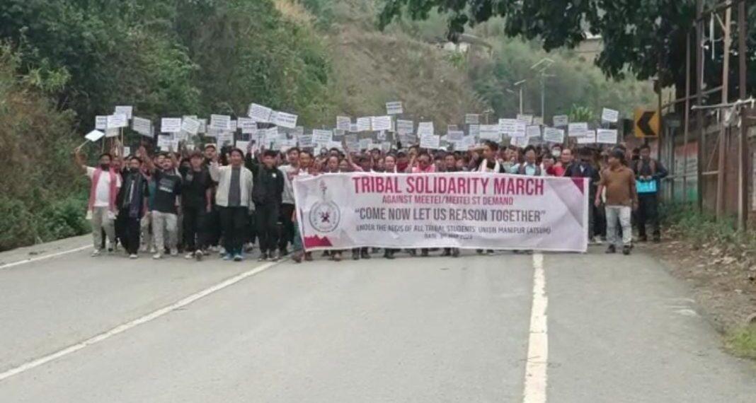 Protesters In Tribal Solidarity March