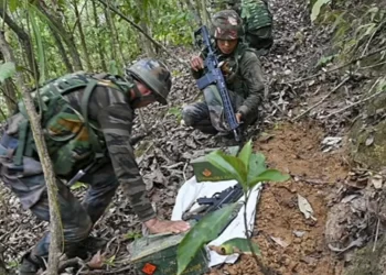 Security Personnel Carrying Out Combing Operations In Manipur
