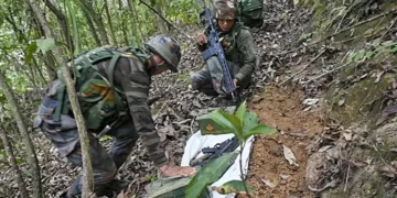 Security Personnel Carrying Out Combing Operations In Manipur