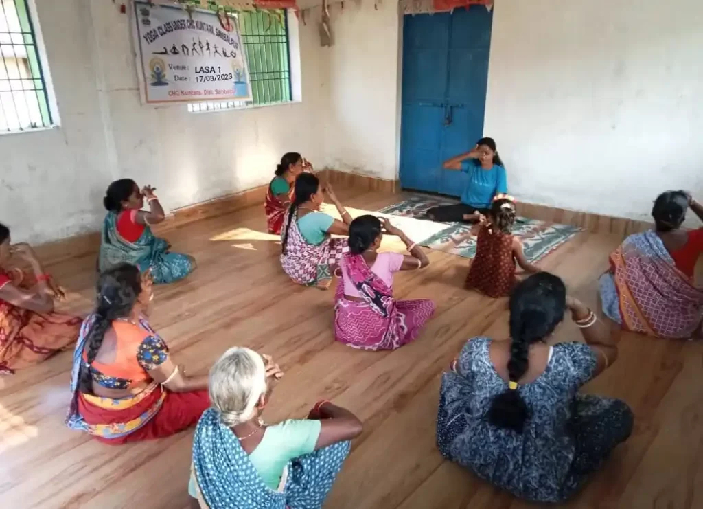Tribal Yoga Teacher | Mamata teaching yogasana