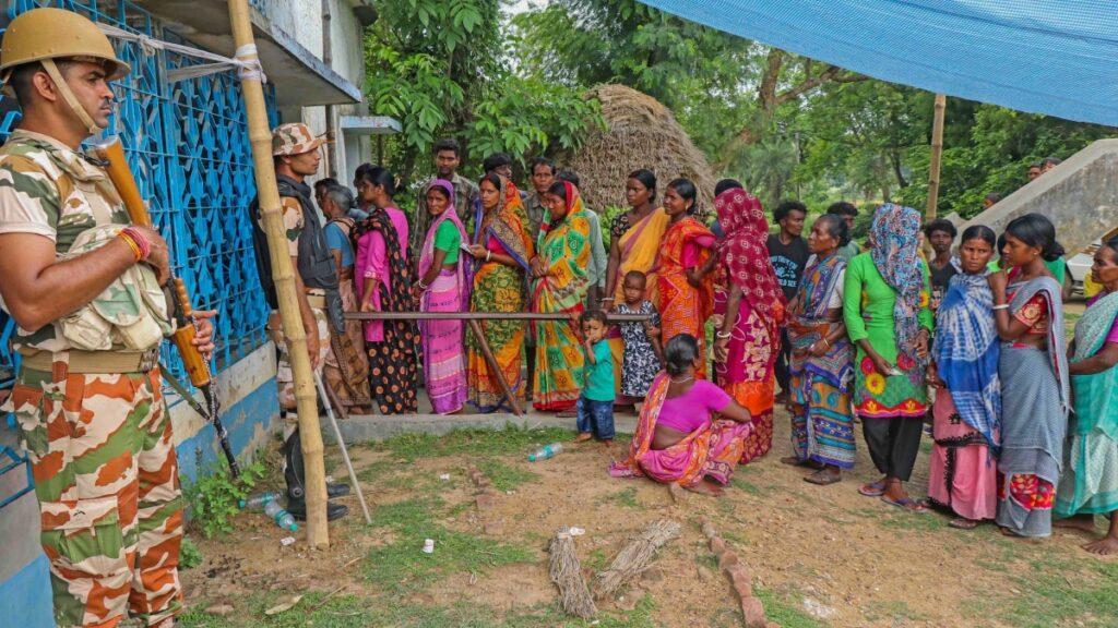Women At A Polling Booth I The Indian Tribal