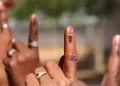 Voters Showing Their Inked-Fingers After Casting Their Ballot