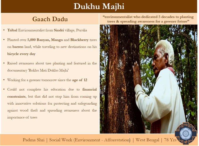 Padma Shri Dukhu Majhi | The Indian Tribal