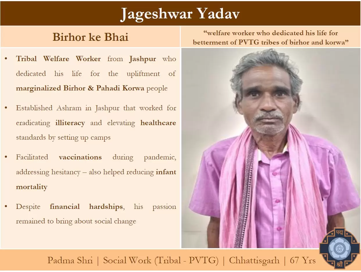 Padma Shri Jageshwar Yadav | The Indian Tribal