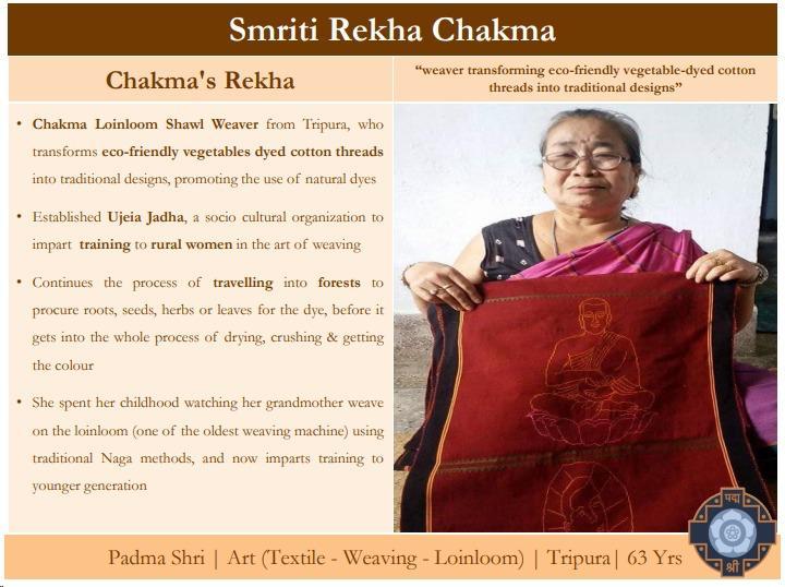 Padma Shri Rekha Chakma | The Indian Tribal