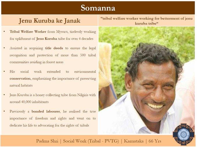 Padma Shri Somanna | The Indian Tribal