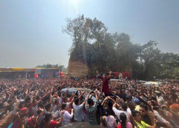 Crowds Swell At The Venue Of Fast-Unto-Death Of Tipra Motha Chief Pradyot Debbarma
