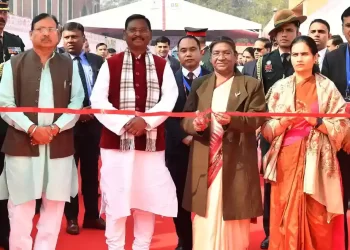 President Droupadi Murmu Inaugurating Aadi Mahotsav 2024. Tribal Affairs Minister Arjun Munda & MoS Bharti Pawar Were Also Present