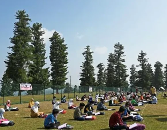 The Indian Tribal Latest News Jammu | Tribal students attending a class in in J&K